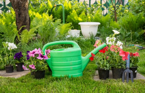 Professional garden waste removal in a Pinner home garden
